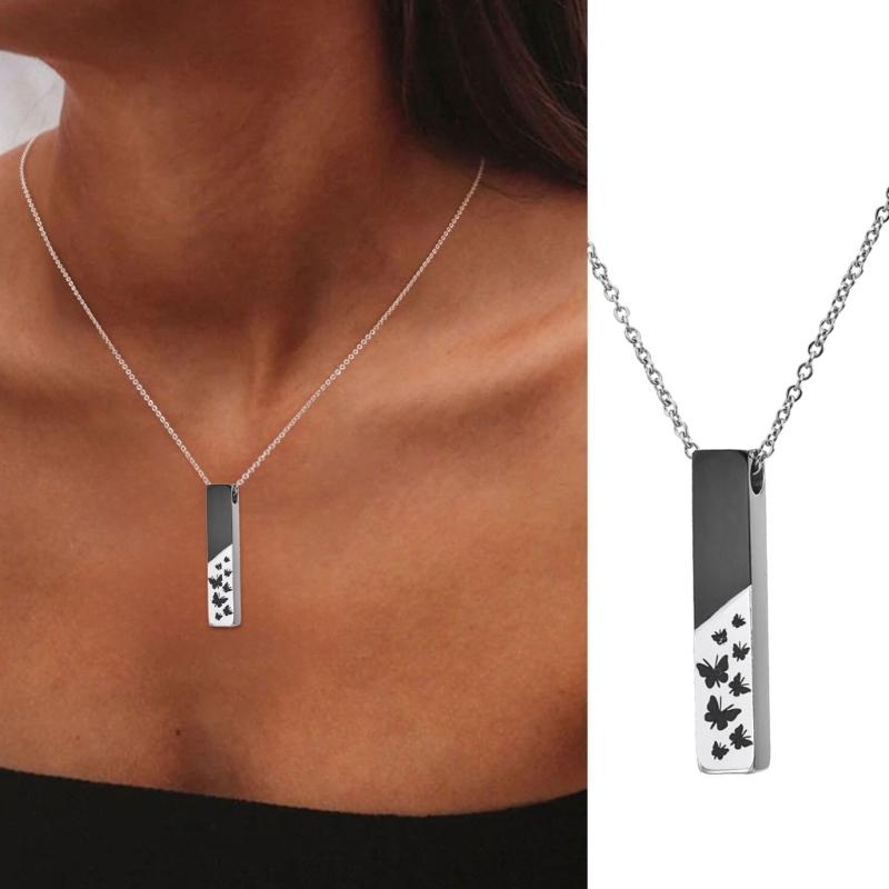 Urn Necklace for Ashes Memorial Cremation Jewelry for Ashes Stainless Steel Ashes Necklace Bar Urn Pendants Unisex