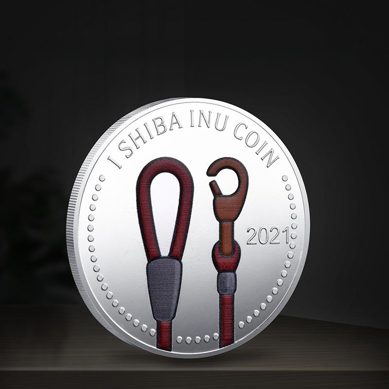 Color UV Shiba Inu Coin Virtual Bit Commemorative Coin Digital Virtual Currency Gold Coins, Christmas gift, Stocking stuffers