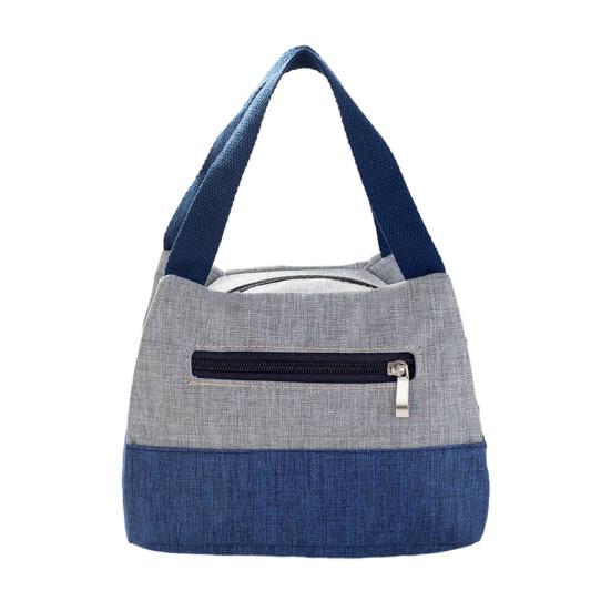 Lunch Bag Large Opening Design with Thickened Structure Oxford Carrier Large Capacity Lunch Bag for Office Students серый