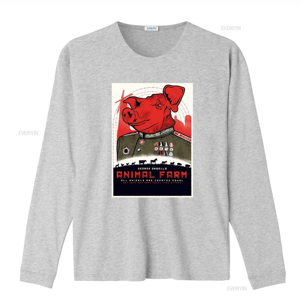George Orwells Animal Farm T shirt 1984 Inspired Design Some Are More Equal  vintage Washed Stylish designer clothes graphic