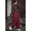 Women's Down Cotton Pants Thickened Warm Winter Wide-leg Pants Fashion All-match Casual Pants