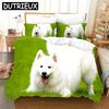 Luxuriös Neu 3D-Druck Samojede Bequemer Bettbezug Bettdecke Kissenbezug Bettwäscheset Kinderzimmer Dekoration Heimtextil