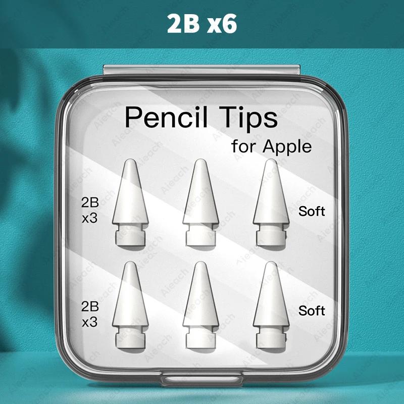 For Apple Pencil Tip Double Layer Soft Hard Pen Nib For Apple Pencil Pro/ 1st 2nd Generation USB C 2B HB iPad Pencil Accessories