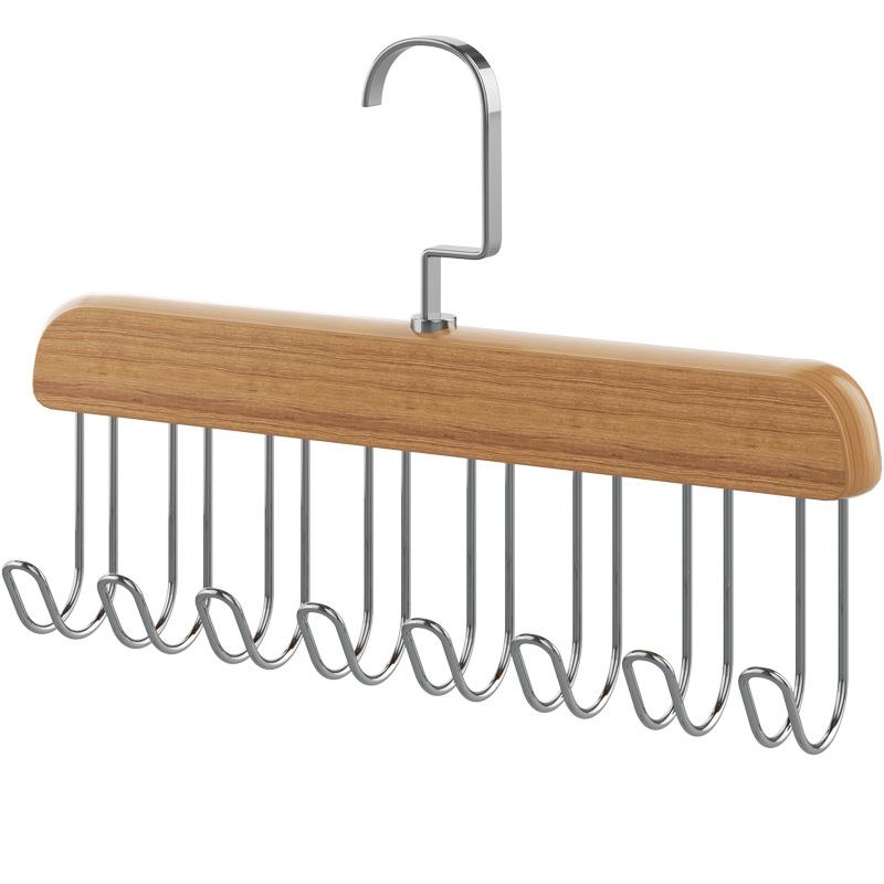Solid Wood Eight-hook Hanging Rack Vest Hook Wooden Eight-hook Storage Clothes Hanger