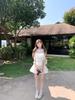 French Sweet Light Luxury Lace Top Skirt Set Women's Summer Vacation Style Super Fairy Vest Skirt Two-piece Set