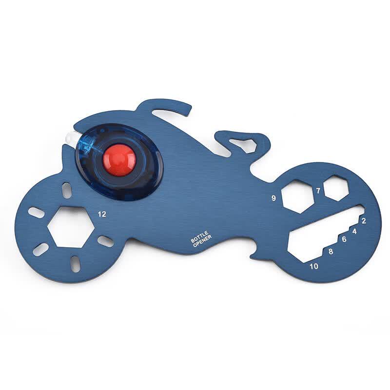 Motorcycle Style Multi-tool Card with LED Light