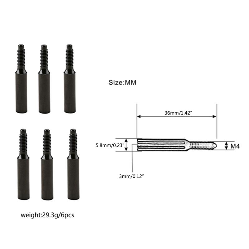 6 Pieces Bridge Tremolo Saddles Screws for Floyd-Rose Practical String Locking Screws Black Metal Screws Easy to Use