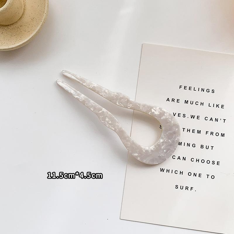 Mode Haarstäbe Haarspangen für Frauen Bunte Marmorstruktur Acetat Haarspange Mädchen Haaraccessoires Haarstäbe Neu