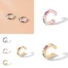 Elegant Alloy Geometric Ear Cuffs With Colorful Rhinestones For Trendy Women