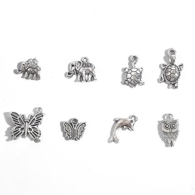 Pingente de Elefante Bebê Coruja de Liga para Colar Artesanal DIY Joias