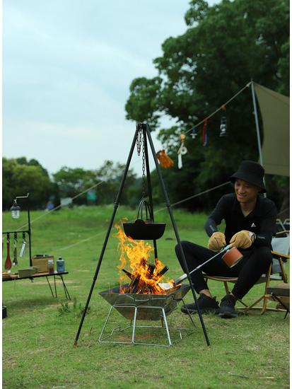 Adjustable Aluminum Camping Tripod Pot Stand