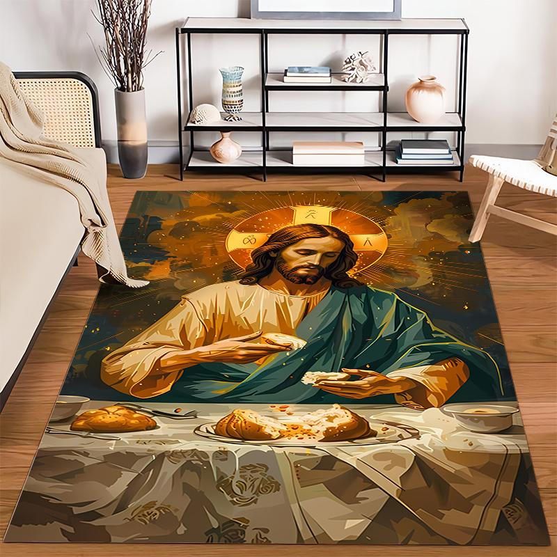 The Christ Jesus stamped non-slip carpet is suitable for use in the living room and on bedroom sofas.