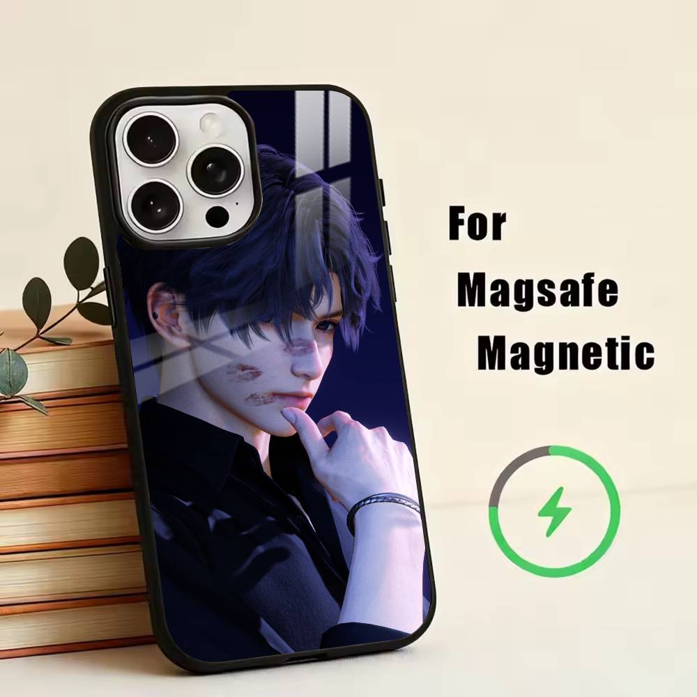 Qiyu Love and Deepspace Phone Case For iPhone17,16,15,14,13,12,11 Plus,Pro Magnetic For Magsafe Wireless Charging