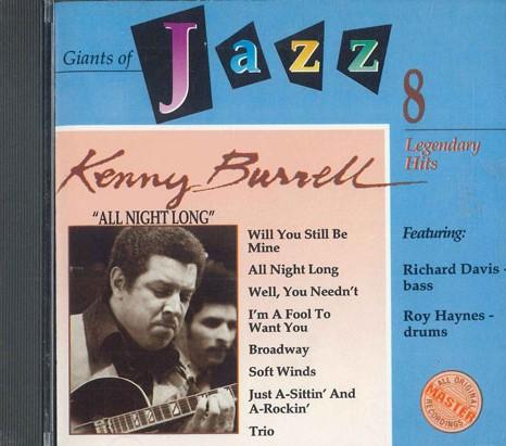

CD KENNY BURRELL TRIO - All Night Long TSD3603 НЕ НА ЛЕЙБЛЕ Не из Японии Джаз Б/У