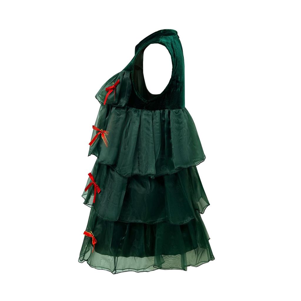 Women's Christmas Tree, Cosplay, Sexy, Cute, Costume, Dress, 4-piece Set, Party, Event, Santa Cosplay, Christmas Cosplay
