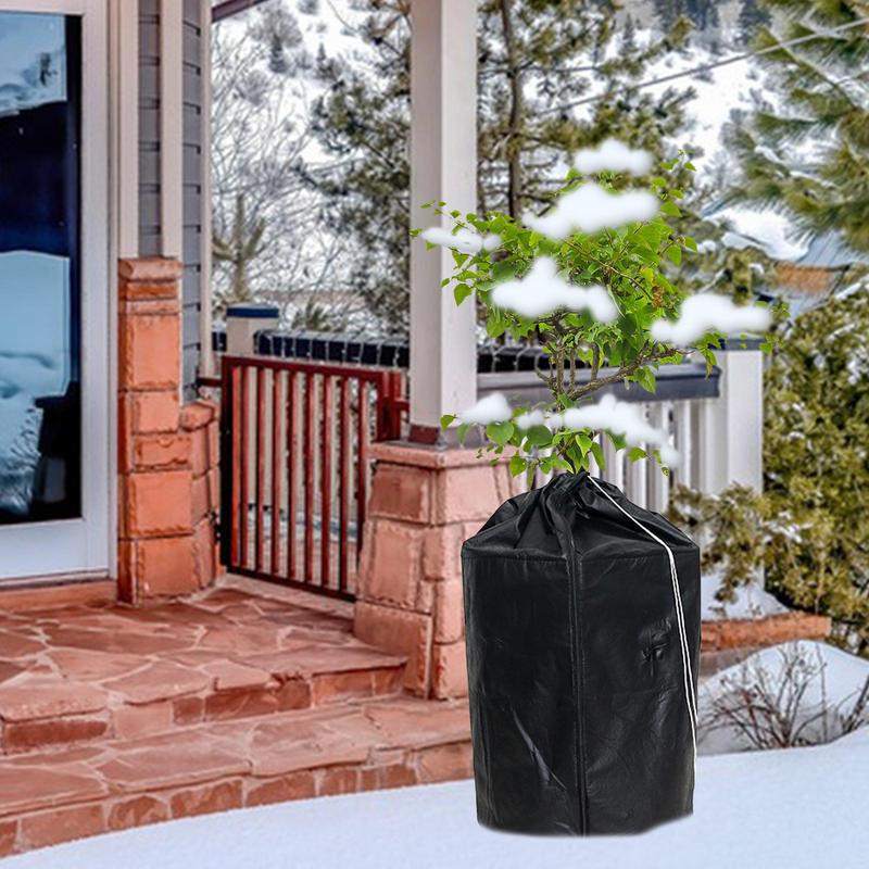 Plant Pot Covers Flower Pot Covers For Winter Outdoor Garden Plant Pot Protector With Drawstring And Zipper For Potted Plants