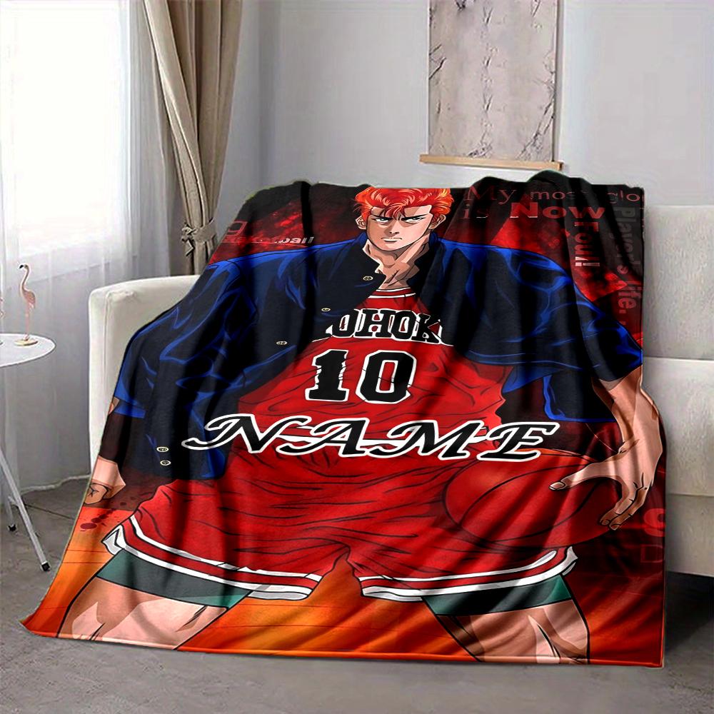 Custom 1pc Slam Dunk: Passion Blanket, Soft And Comfortable Blanket, Casual Warm, Camping Travel Blanket, Birthday Gift Q912169