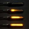 2pcs 8mm Motorcycle LED Turn Signal Light Blinker Universal 12V Indicators Light Amber Flowing Water Lamp Rear Turn Signal Lamp
