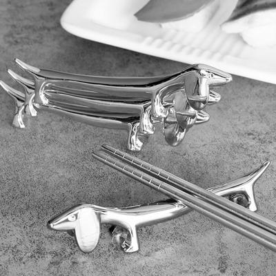 Cutlery Rest Chopstick Stand Polished Versatile Electroplated Zinc Alloy Animal Shape for Tableware