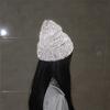 Unisex Reflective Knitted Windproof High Elasticity Folded Brim Dome Hip Hop Street Style Night Jogging Warning Cap Winter Keep Warm Headwear
