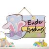 Easter Bunny Ear Welcome Decor Easter Cute Bunny Ear Door Sign Hangable Wall Sign Cute Bunny Ear Door Sign For Spring Easter