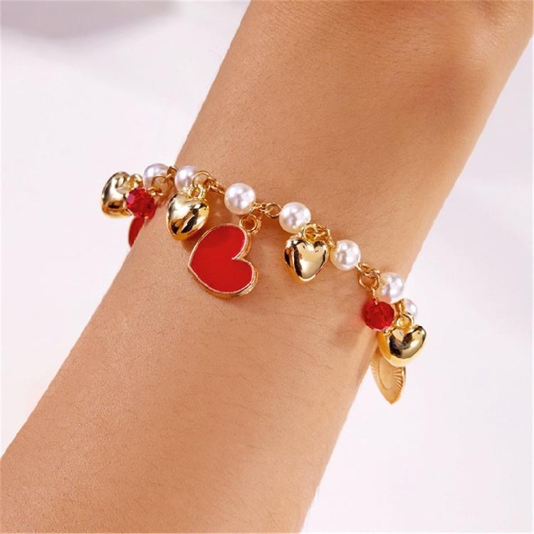 Elegante Bracciale a Tema Frutta Garantisce Comfort Bracciale Trendy da Donna Bracciale con Ciondolo a Cuore Adatto per l'Uso Quotidiano e le Feste