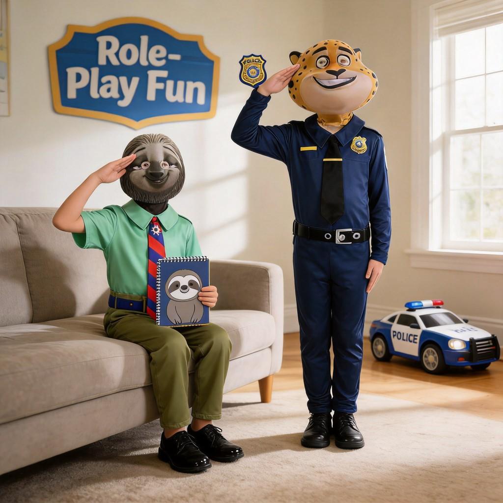 Zootopia Oficer Benjamin Lenivec Kostium Cosplay Dla Dzieci I Dorosłych Halloween Party Przebranie