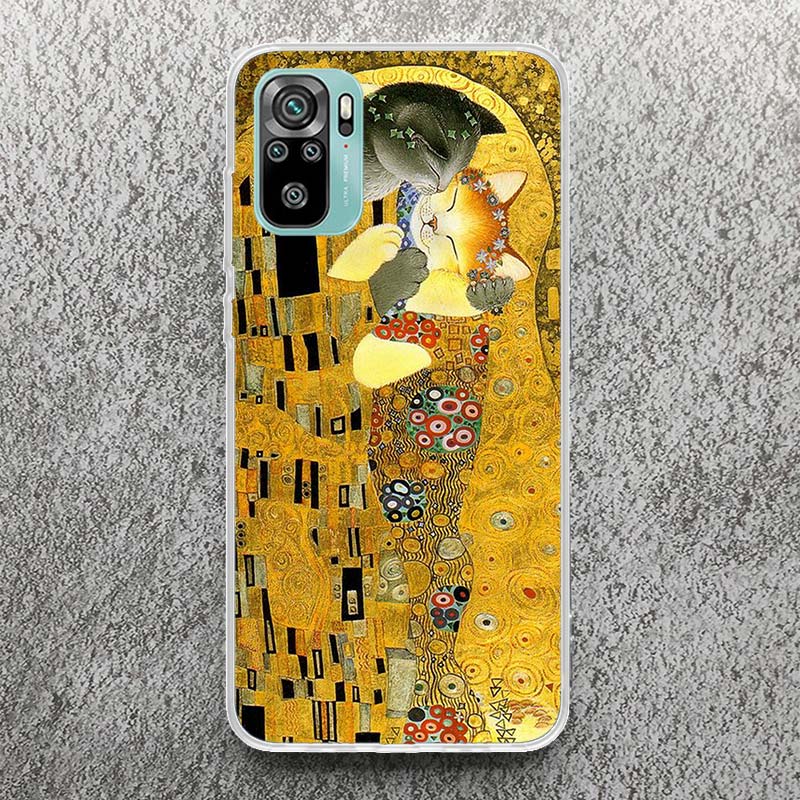 Kiss by Gustav Klimt Desig Phone Case For Xiaomi Redmi Note 14 13 12S 12 10 10S 11 11S 11E Pro Plus 11T 14Pro Soft Silicone Shel