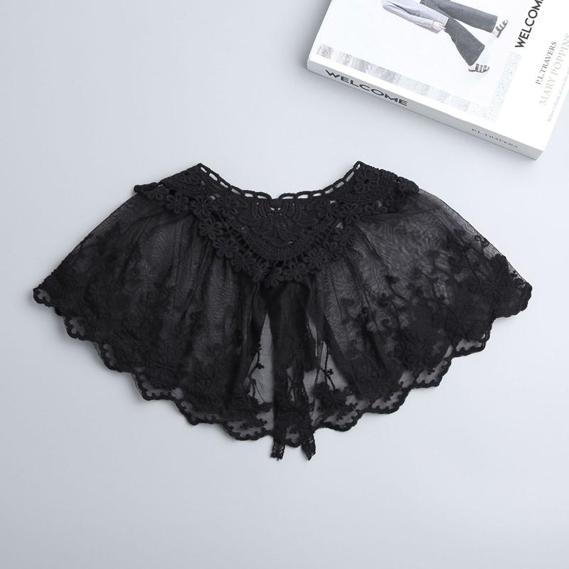 

Кружевная шаль-накидка с вышивкой, декоративный ложный воротник-ожерелье, пелерина, платье, рубашка, ложный воротник, шейный платок, накидка