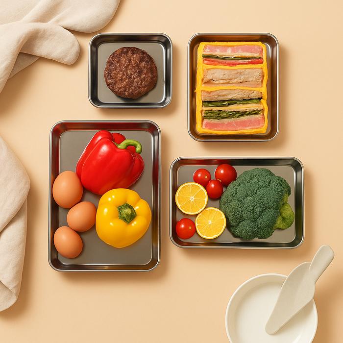 Daiso Japan-Made Stainless Steel Cooking Tray - Small