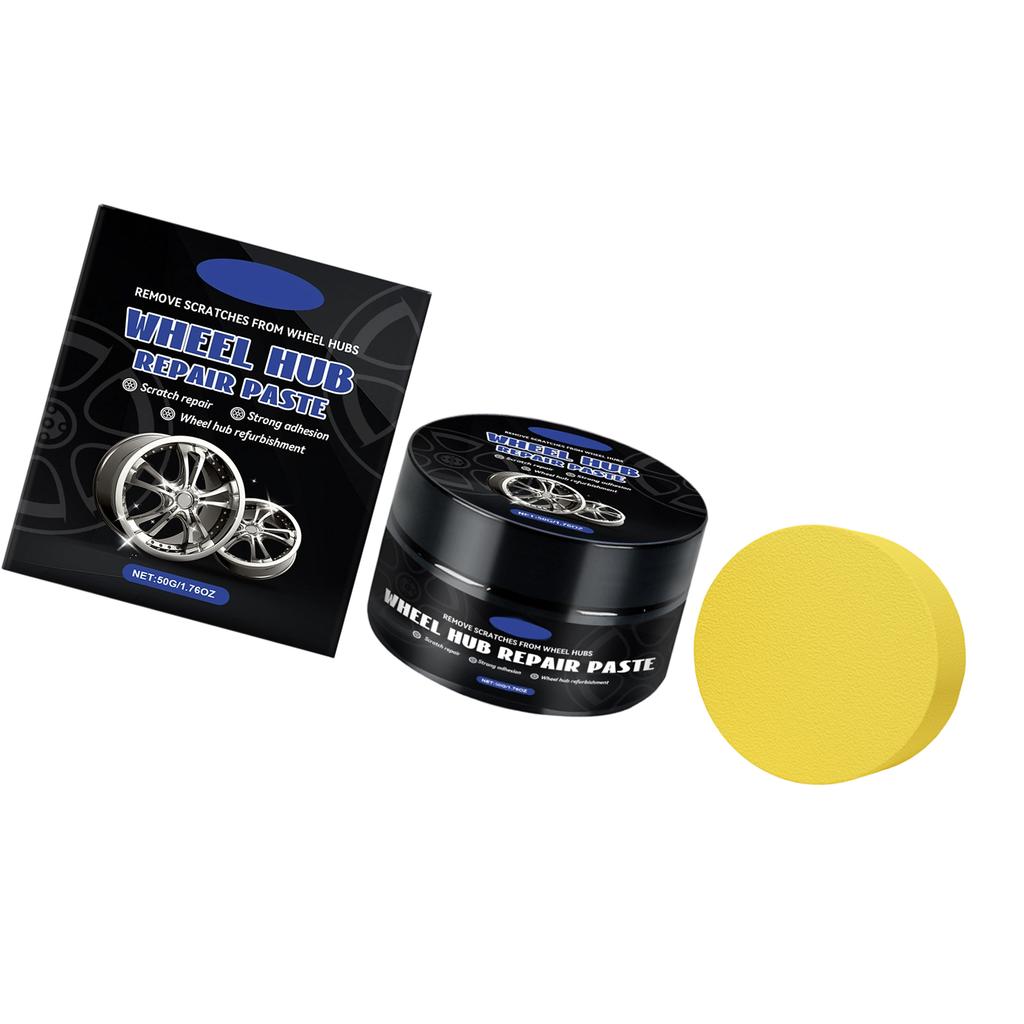 Auto Wheel Hub Detailing Accessories Car Wheel Rims Scratch Refurbishment Paste with Sponge Tire Rims Scratch Repair Paste