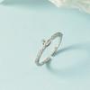 925 Sterling Silver Plated Sun Moon Sunflower Heart Rings for Women Original Flower Wedding Crystal Luxury Jewelry R5375