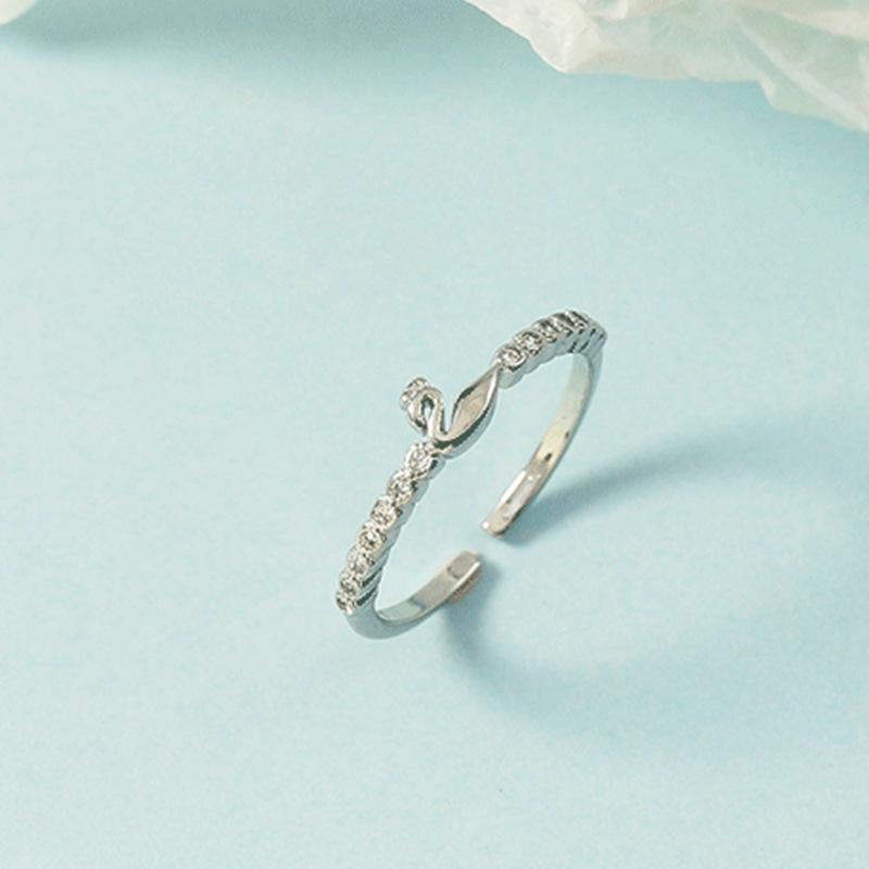925 Sterling Silver Plated Sun Moon Sunflower Heart Rings for Women Original Flower Wedding Crystal Luxury Jewelry R5375