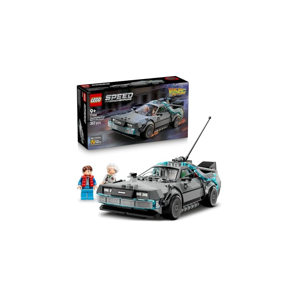 LEGO Speed Champions Back to the Future Time Machine Toy Building Set for Kids 9-11 Years Old