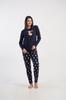 Women's Cotton Pajama Long Pants and Sleeve Comfortable L Vienetta Warm