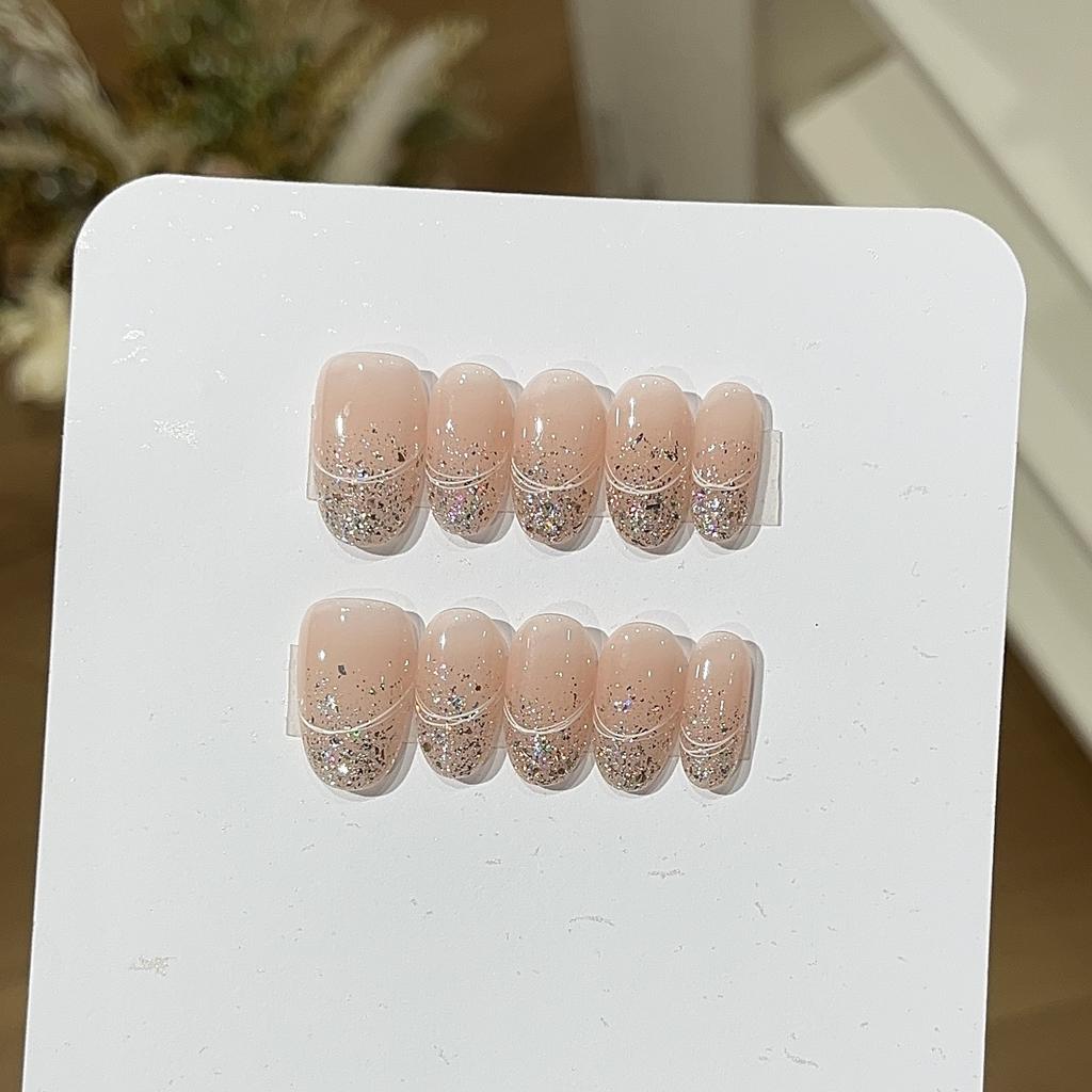 Starry Sky Flash Daily All-match Flash Galaxy Sequins Milky White Brushed French White Wearing Armor