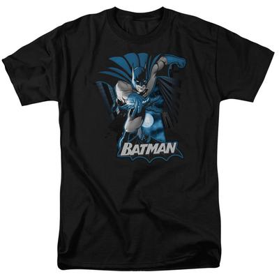 Justice League Of America Batman Blue and Gray Mens T Shirt Black Official