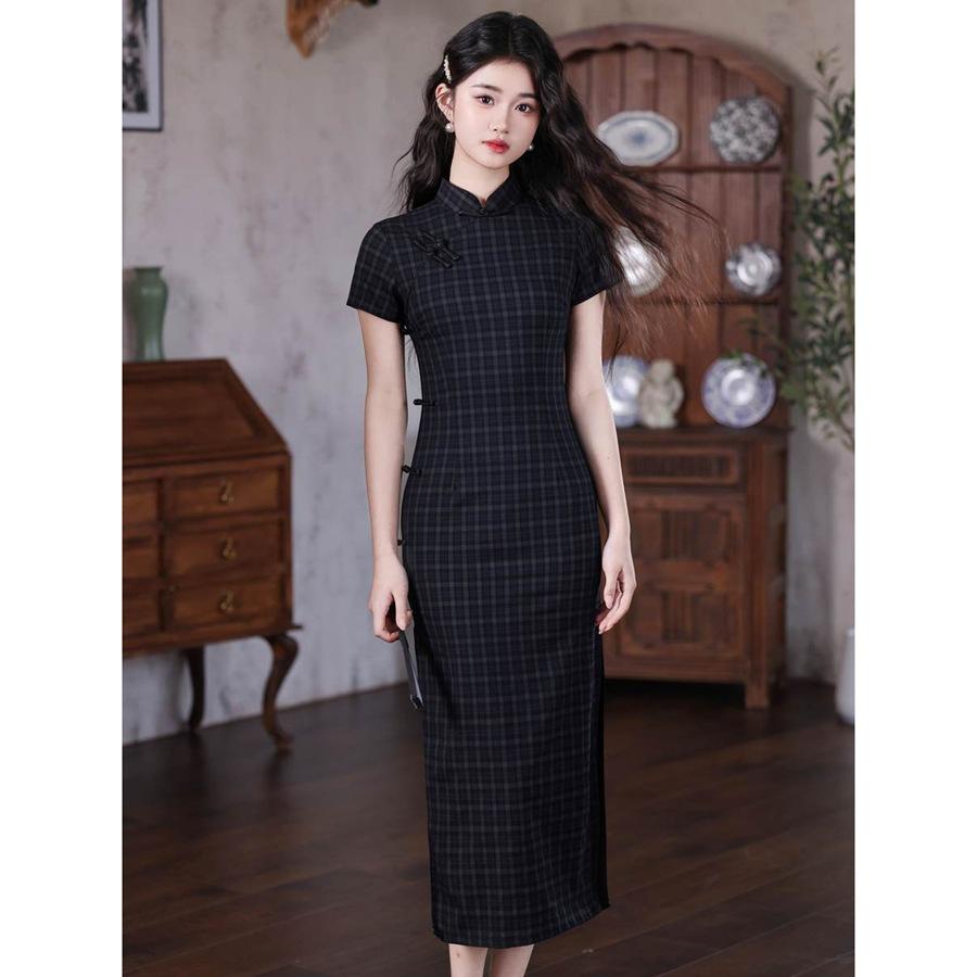 New Chinese national style retro small cheongsam improved young 1011 spring and summer literary cheongsam skirt high sense