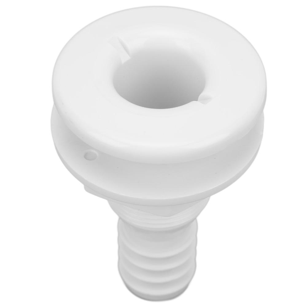 Multi-size Boat Through Hull Connector Black White Thru Hull Fitting ABS Plastic Straight Through Drain Outlet Boats