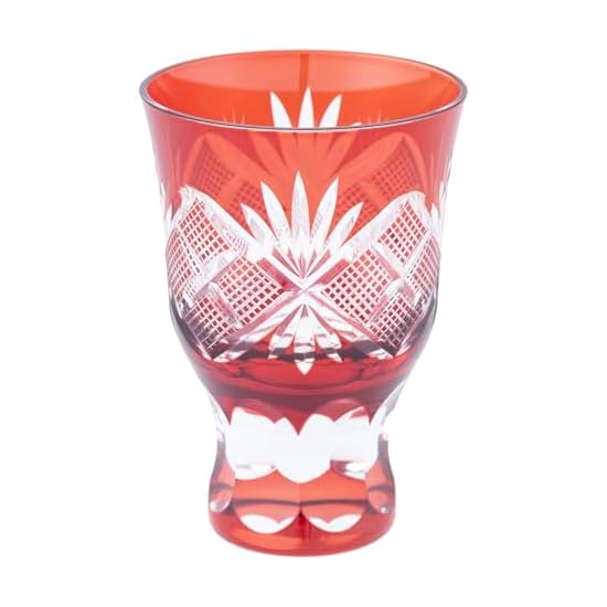 [Authentic] Tajima Glass "Edo Kiriko" Sake Cup, Ochoko, Guinomi, Diameter approx. 6 x Height 8.5cm, 