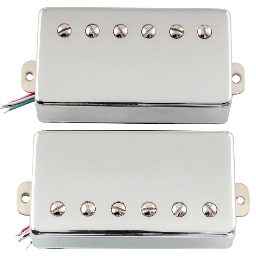 Musiclily Pro Alnico 5 Humbucker Gold Set for Les Paul SG Electric Chrome LP-PAF Pickups, Neck/Bridge 7.5K/16K Guitars,