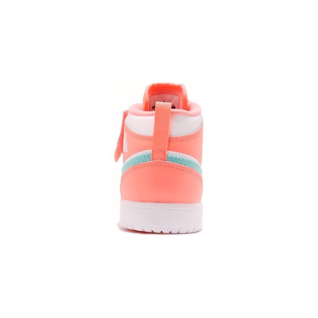 New Jordan Air Jordan 1 Mid Top Kids Lifestyle Shoes White Orange Children Aged 3 7 Years Old AT4612-814