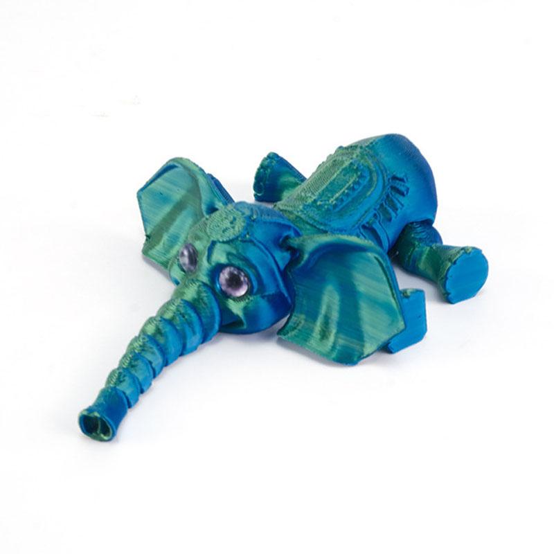 3D Printing Cute Elephant Cartoon Model Toy Mobile Limb Joint Children's Gift Toy Model Ornament Creative and Novel Decorate