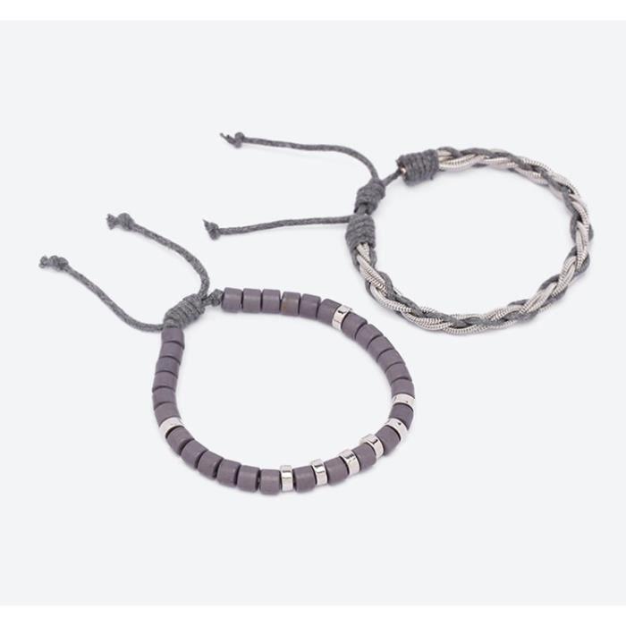 Bracelet - ALDO - Lot de 2 - Gris - Pour Homme - Chic et Attrayant