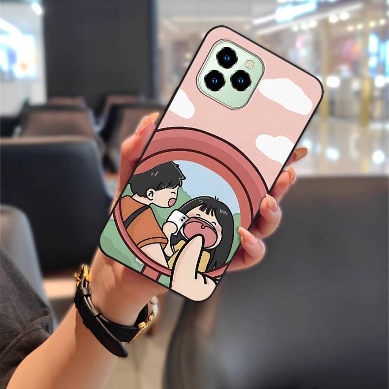 TPU Couple Phone Case For Oukitel C21 Pro Soft case Cartoon Cute Fashion Design Dirt-resistant Protective Anti-dust