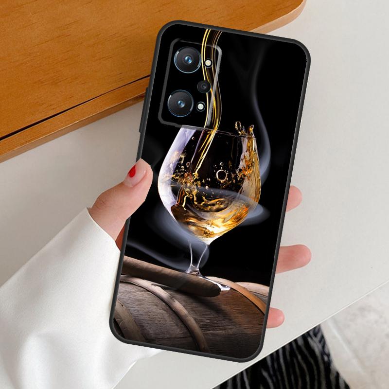 Smoking Cigar For Realme C53 C51 C55 C67 C30 C31 C33 C35 C21Y C25s GT5 9 10 11 12 Pro Plus GT Neo 6 Case