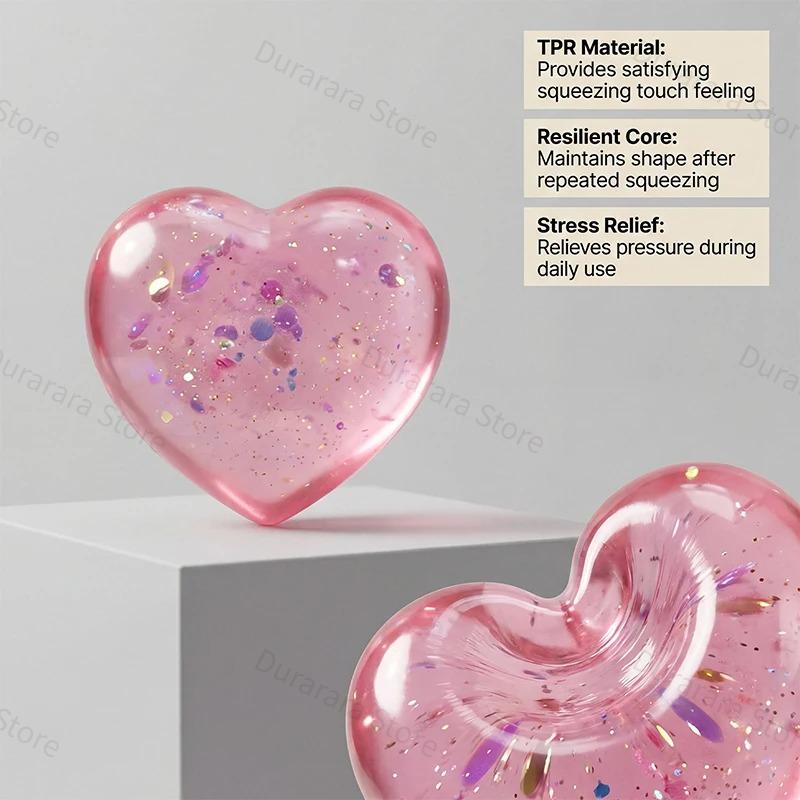 NouveauSchylling Style NeeDoh Cœur Anti-Stress Super Doux Gel Malléable avec des Vibrations Positives Gadget Sensoriel Fidget