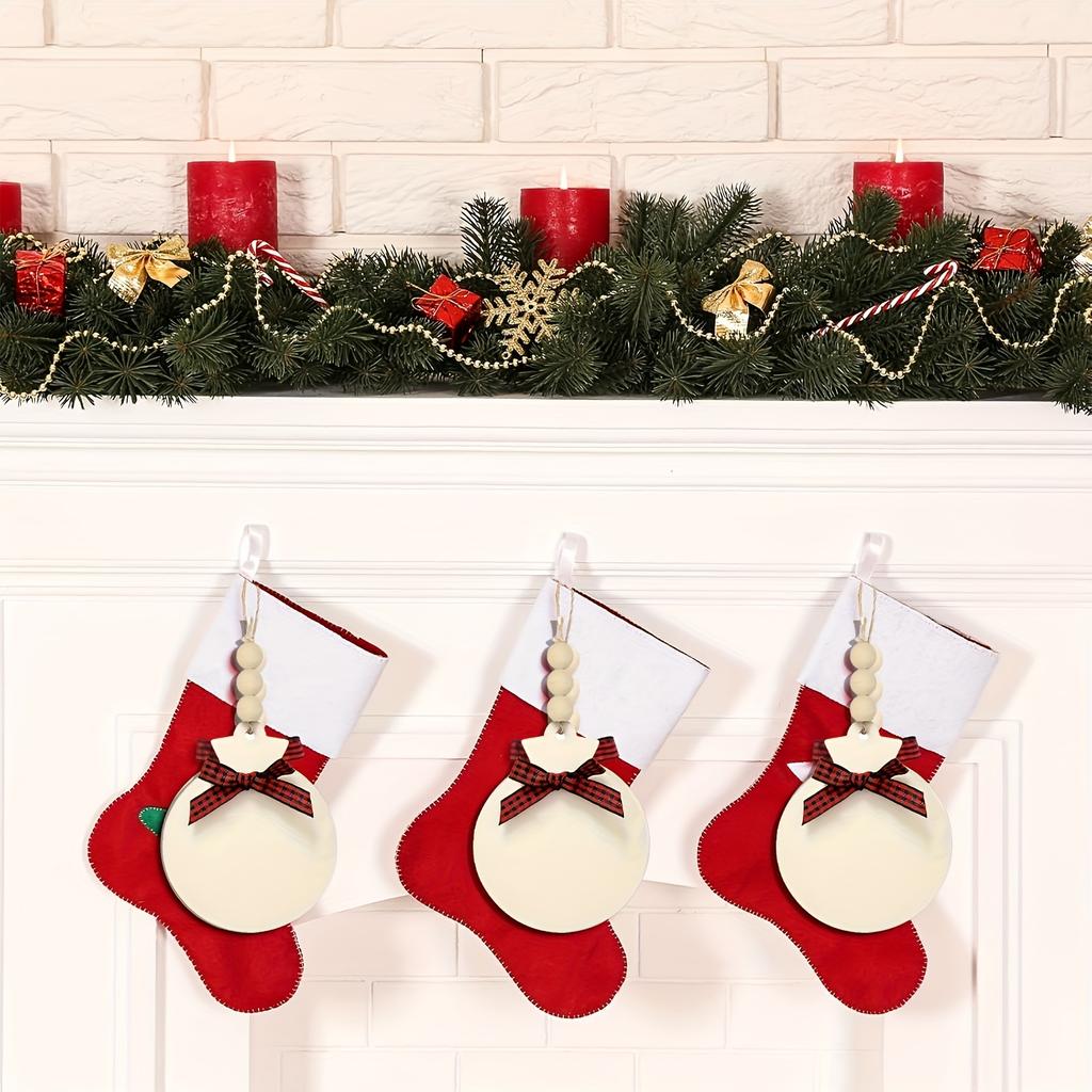 30 Stück DIY Natürliche Holzscheiben Basteln Weihnachtsdekorationen, Halloween Party Ornamente, Hängende Holzbaum Wohnaccessoires