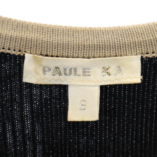 PAULE KA 7 minutes sleeve Rib knit Cut S black Women Used