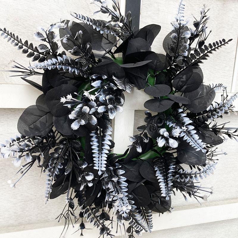 

Хэллоуин Венок Маленький Черный Рыбий Хвост Листья Эвкалипта Подвеска Тыква Атмосфера Ужаса Домашний Декор